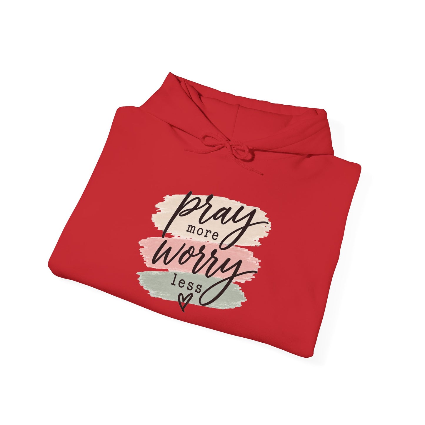 Prayer Hoodie - "Pray More Worry Less" Inspirational Christian Pullover