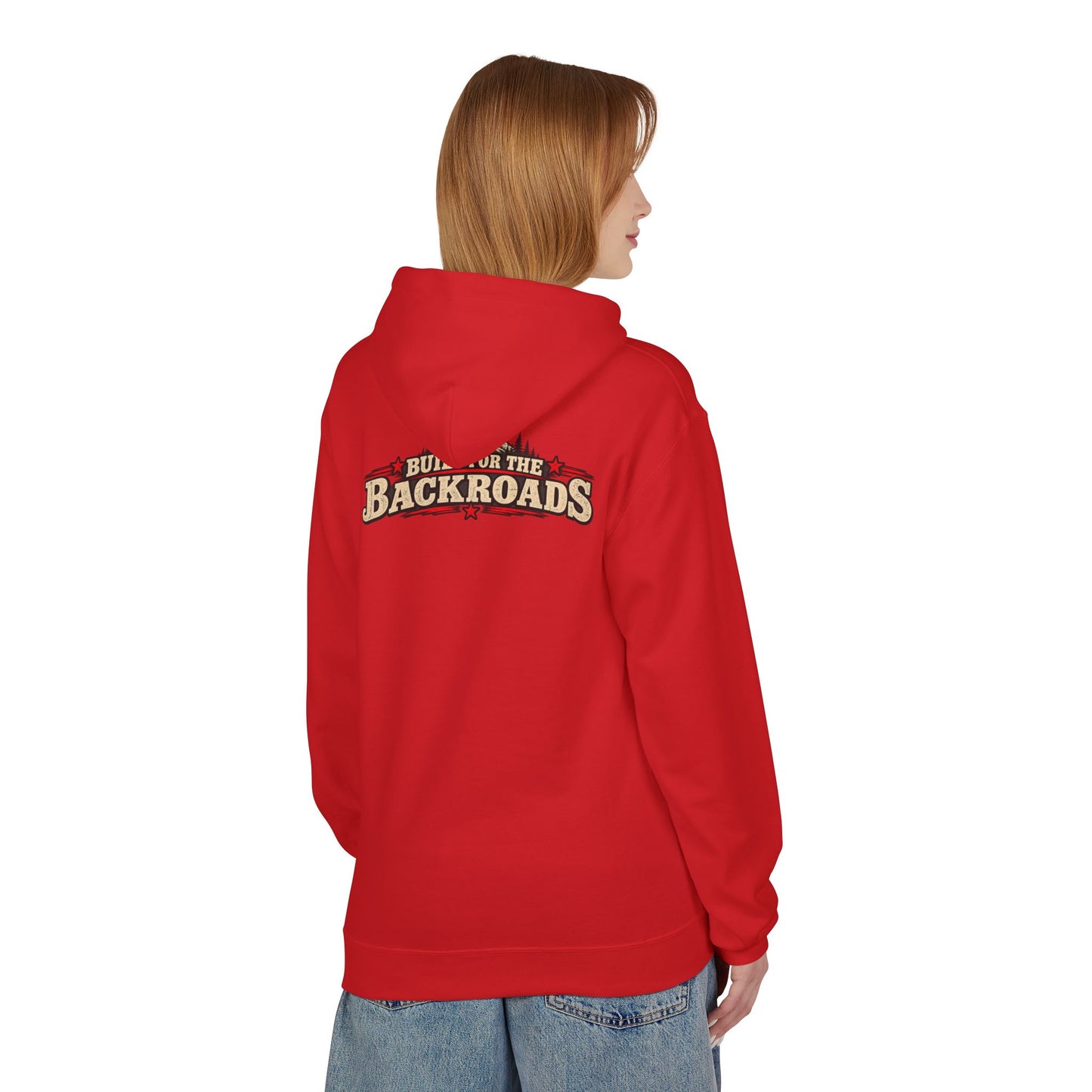 Hoodie — 'Built on the Backroads' Jimmy Riggs Vintage Truck Graphic