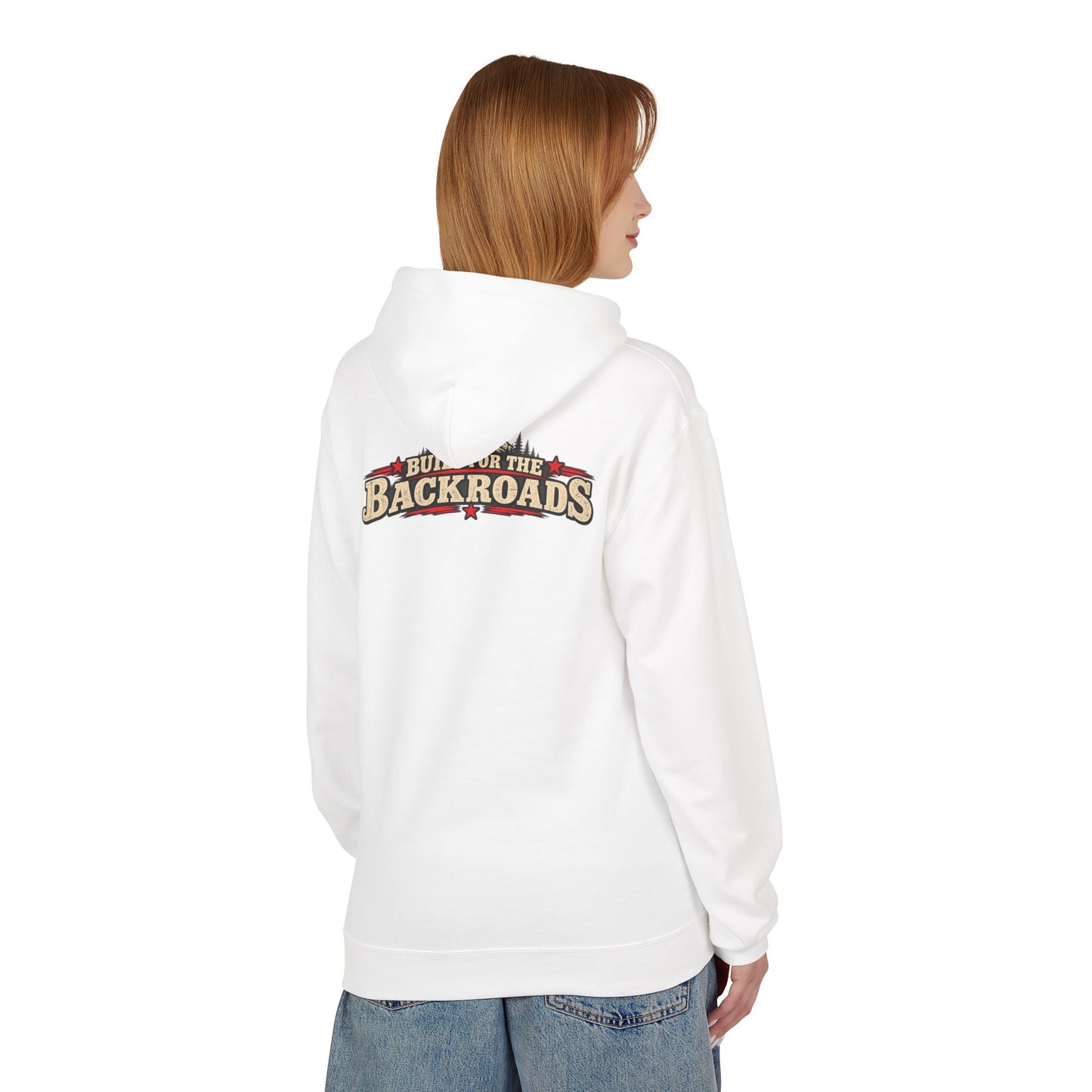 Hoodie — 'Built on the Backroads' Jimmy Riggs Vintage Truck Graphic