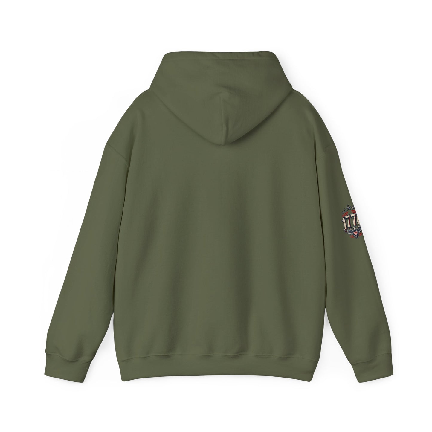 Patriotic 'Land of the Free' Eagle Hoodie – American Flag Veteran Tribute
