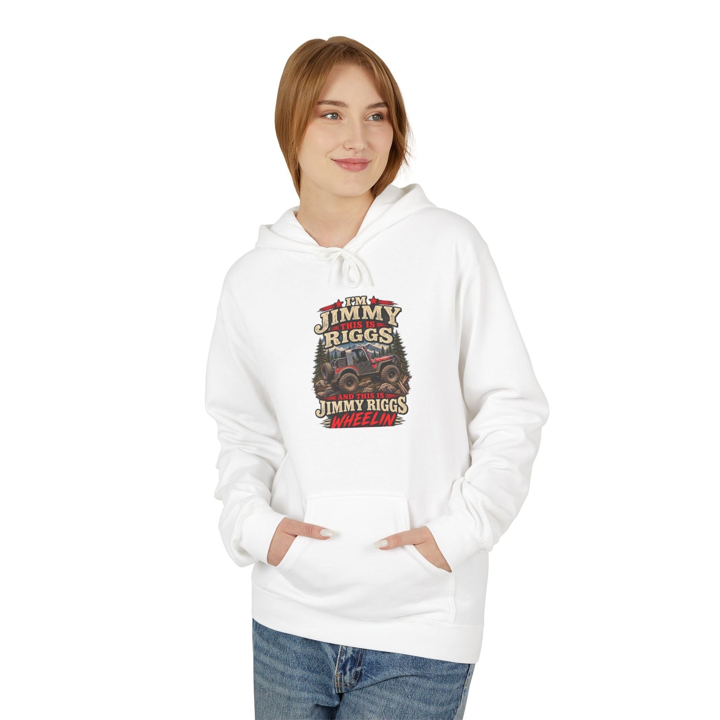 Hoodie — 'Built on the Backroads' Jimmy Riggs Vintage Truck Graphic
