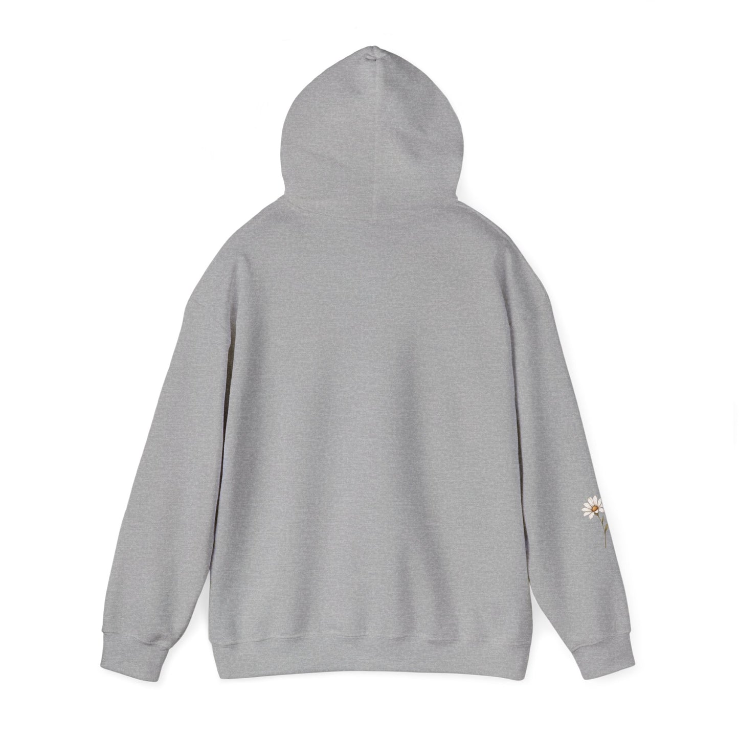 Daisy Comfort Hoodie — 'don't be the same be better' Minimal Floral Pullover