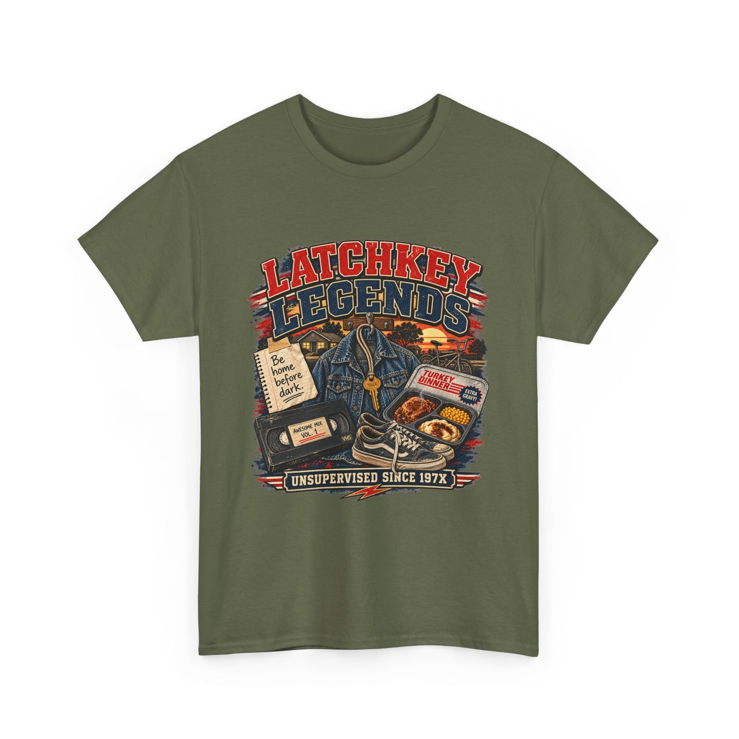 Latchkey Legends T‑Shirt – Vintage 'Unsupervised Since 19??' Retro Kids of the 80s Tee
