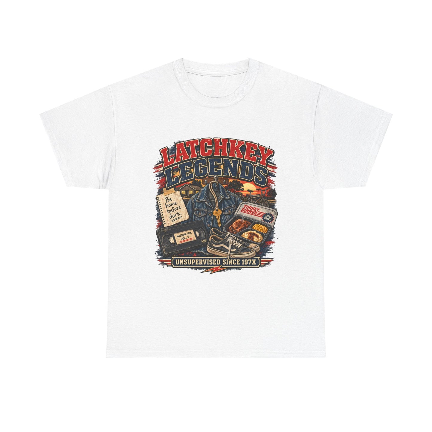 Latchkey Legends T‑Shirt – Vintage 'Unsupervised Since 19??' Retro Kids of the 80s Tee