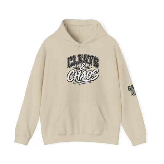 Cleats & Chaos Hoodie — Graphic Athletic Football Sweatshirt