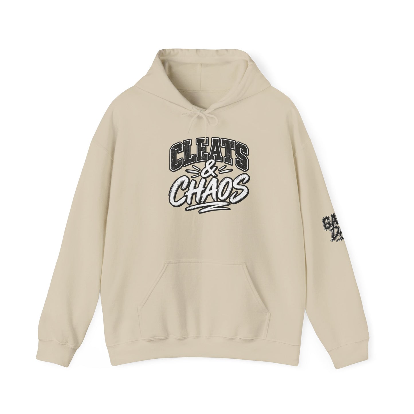 Cleats & Chaos Hoodie — Graphic Athletic Football Sweatshirt