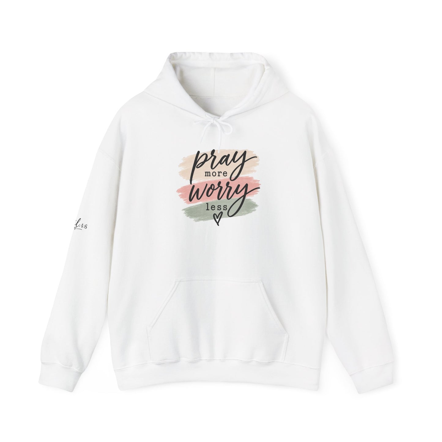 Prayer Hoodie - "Pray More Worry Less" Inspirational Christian Pullover
