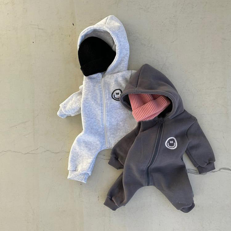 Baby jumpsuit cartoon hooded baby clothes