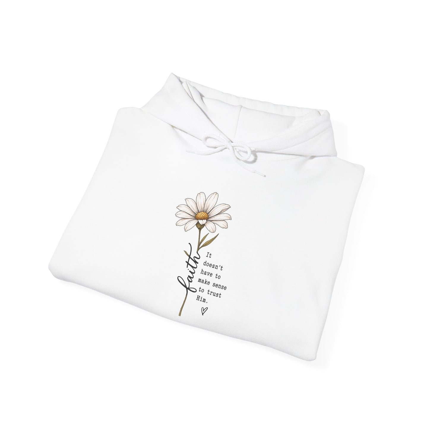 Daisy Comfort Hoodie — 'don't be the same be better' Minimal Floral Pullover