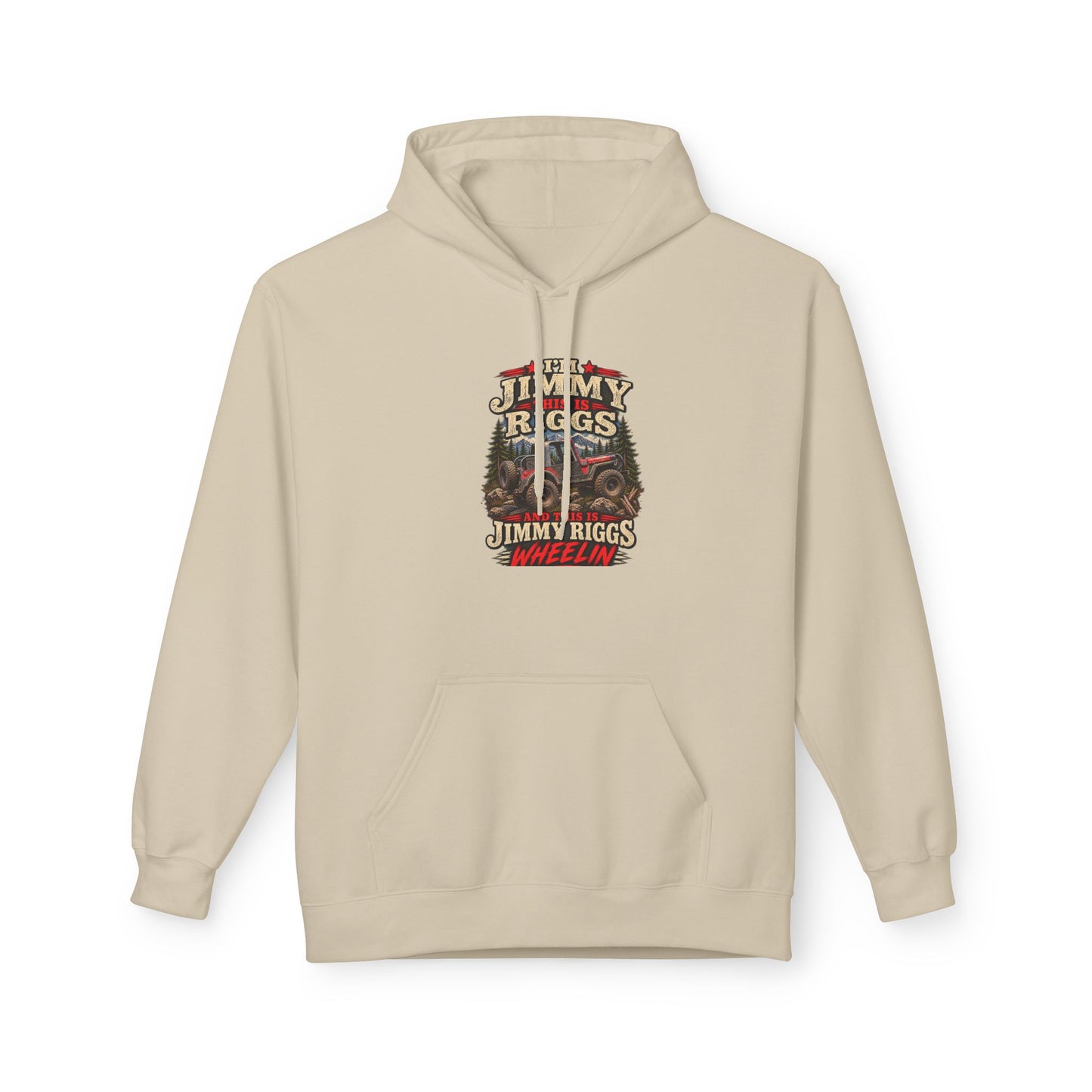 Hoodie — 'Built on the Backroads' Jimmy Riggs Vintage Truck Graphic