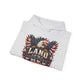 Patriotic 'Land of the Free' Eagle Hoodie – American Flag Veteran Tribute