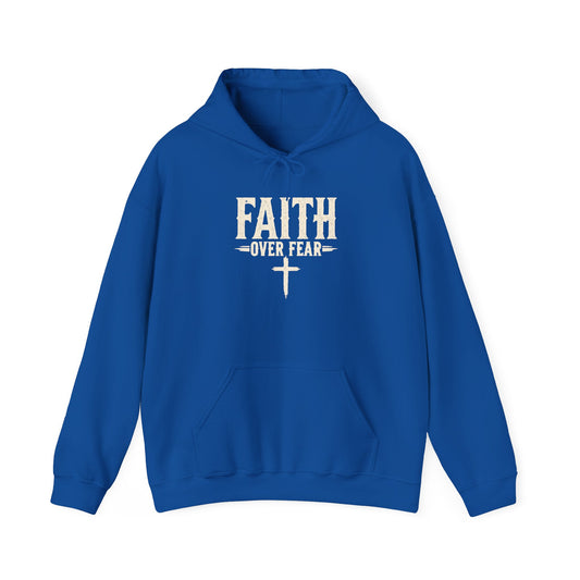 Faith Over Fear Hoodie — "Walk by Faith" Christian Pullover