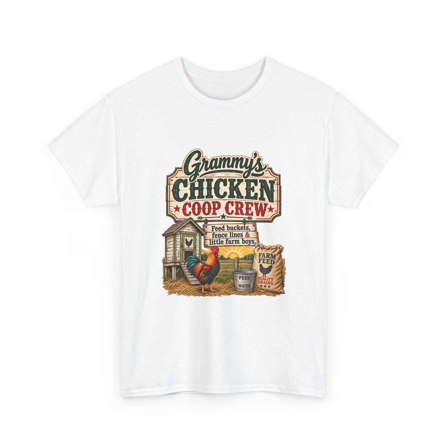 Grammy's Chicken Coop Crew T-Shirt — Vintage Farmhouse Gift for Grandma