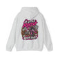 Racer Girl Motorcycle Hoodie — "Real Girls Let 'Er Eat" / "A Little Roost Never Hurt"