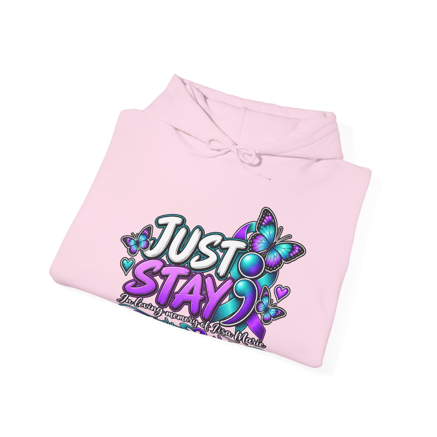Inspirational Hoodie — "Just Stay" & "Your Story Isn't Over" Motivational Pullover