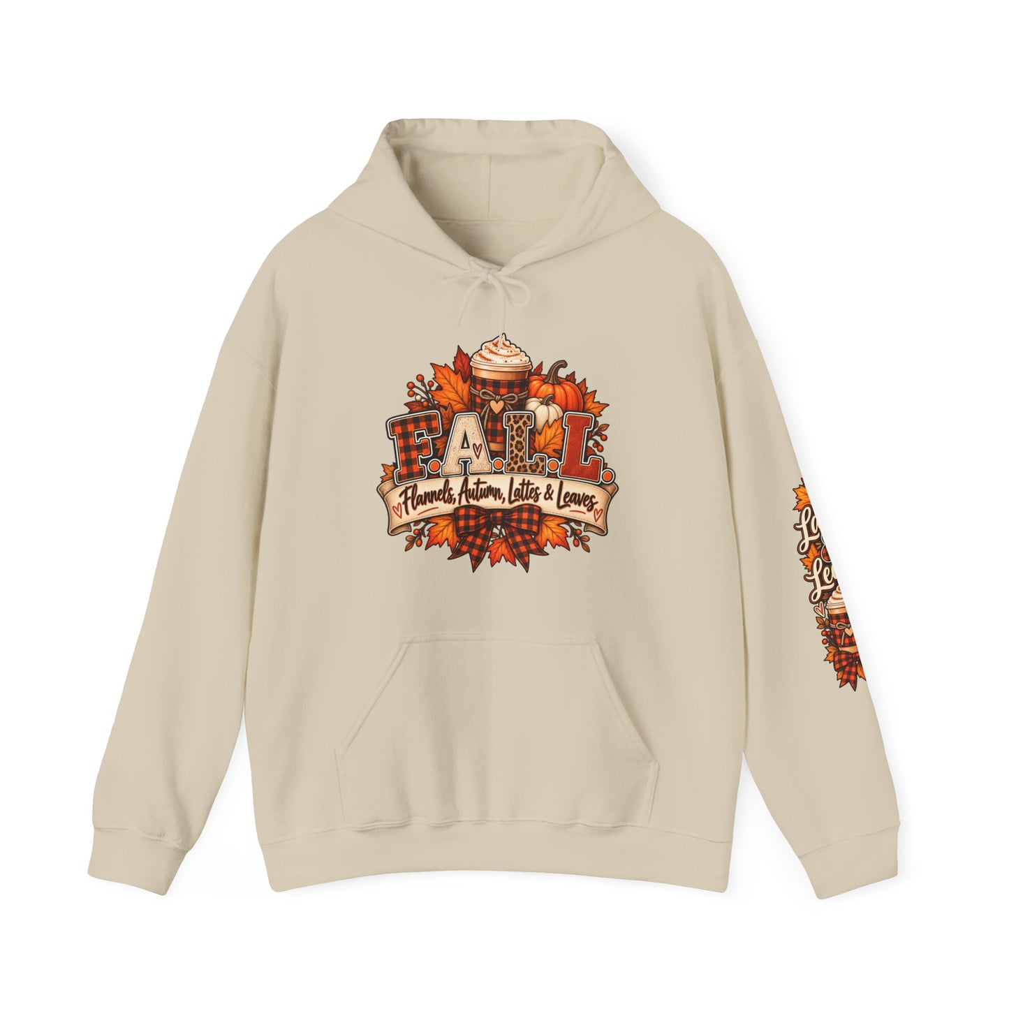 Fall Cozy Hoodie — "Stay Cozy" Autumn Leaves & Pumpkin Spice Sweatshirt