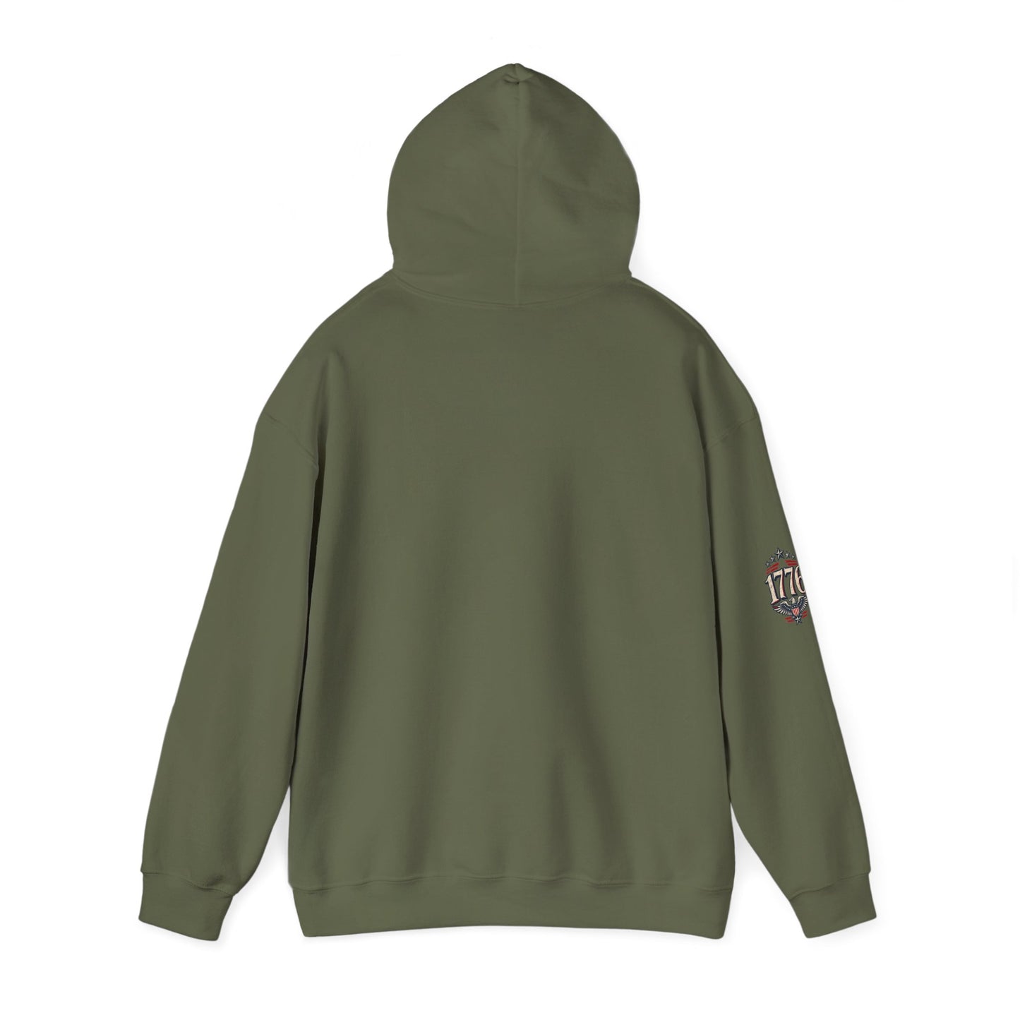 Patriotic 'Land of the Free' Eagle Hoodie – American Flag Veteran Tribute