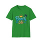 Beach Life T‑Shirt — Retro Sun & Palm Vacation Tee