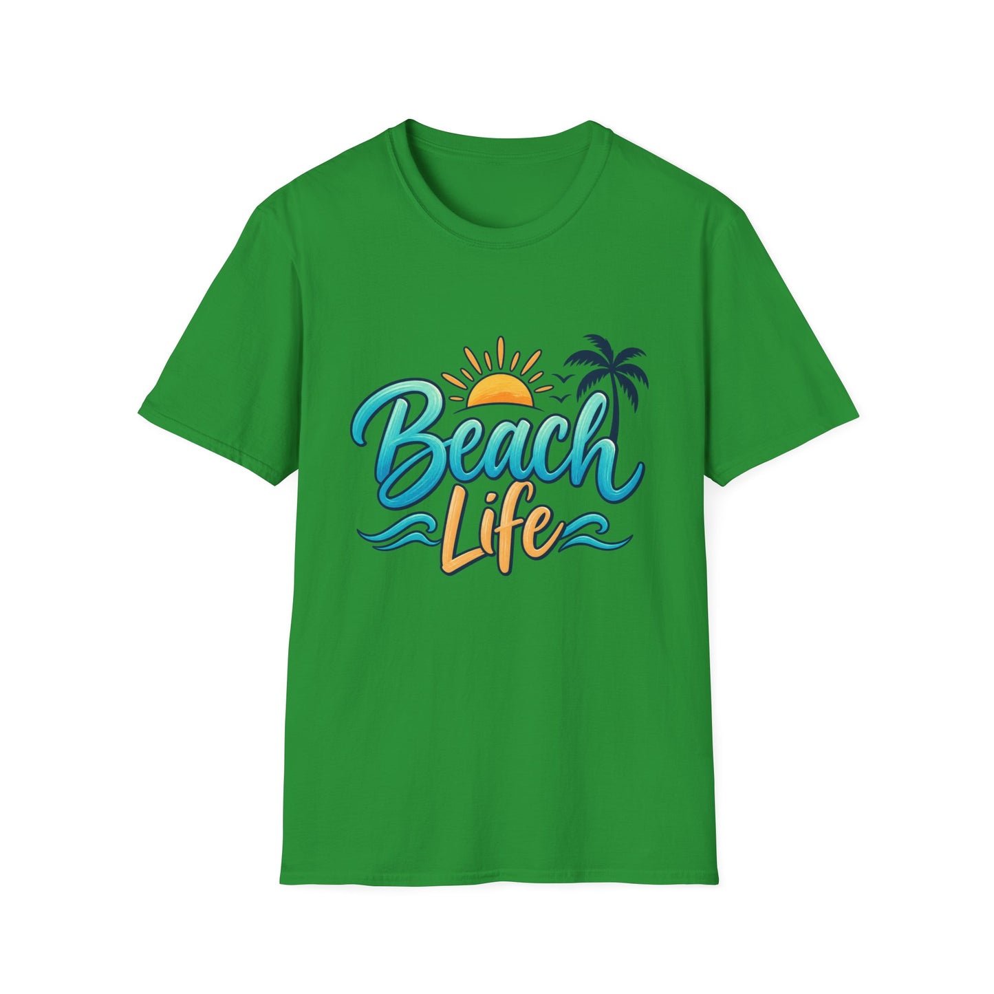 Beach Life T‑Shirt — Retro Sun & Palm Vacation Tee