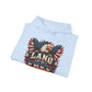 Patriotic 'Land of the Free' Eagle Hoodie – American Flag Veteran Tribute