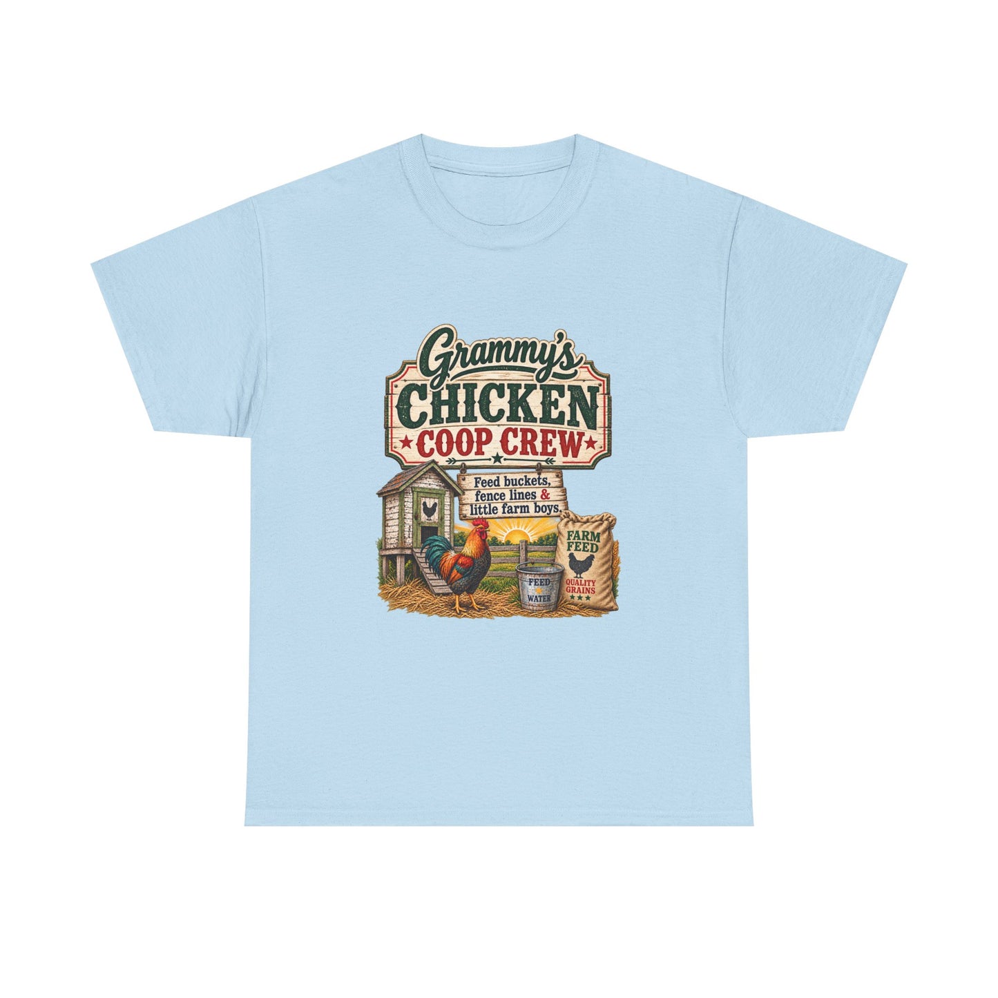 Grammy's Chicken Coop Crew T-Shirt — Vintage Farmhouse Gift for Grandma