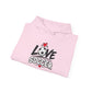 Soccer Love Hoodie – 'Love Soccer' Heart & Ball Graphic Hooded Sweatshirt