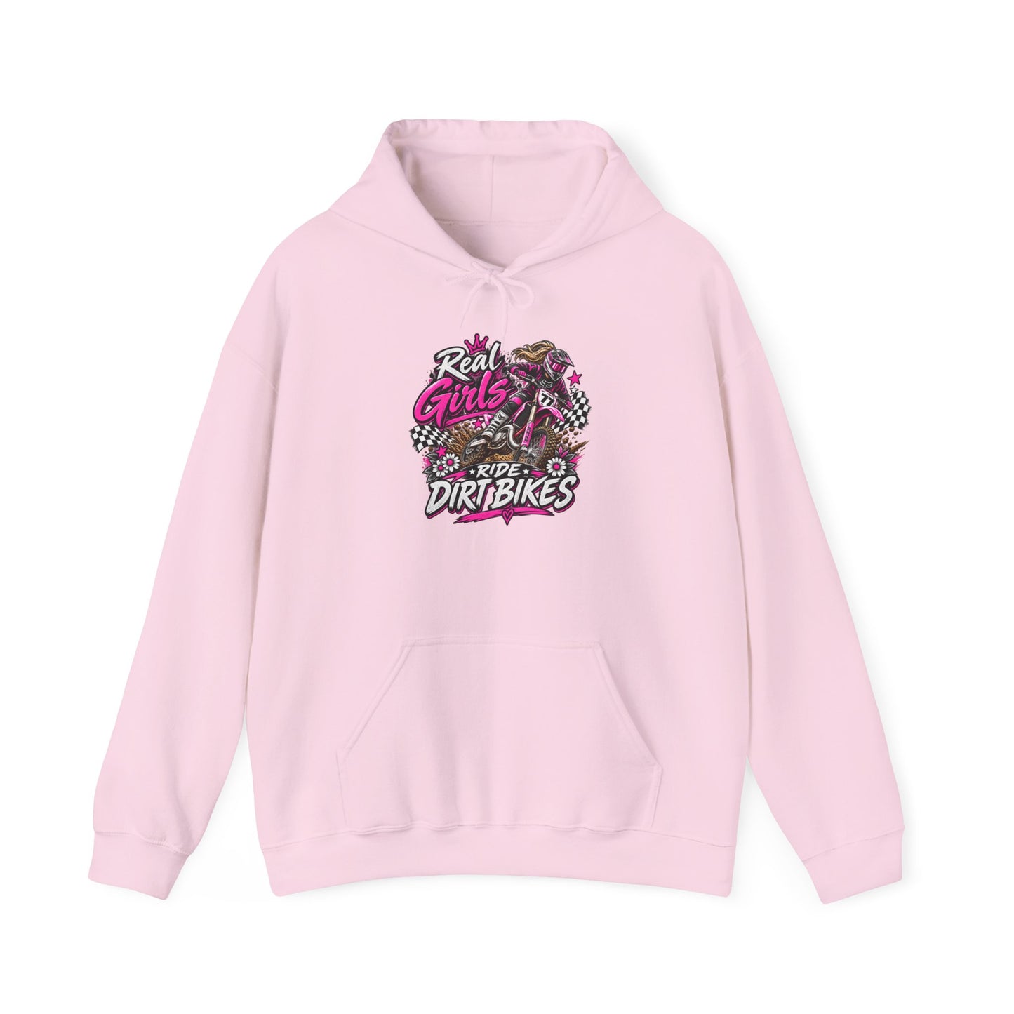 Women’s 'Real Girls Ride Dirtbikes' Hoodie — Girls Motocross Pullover