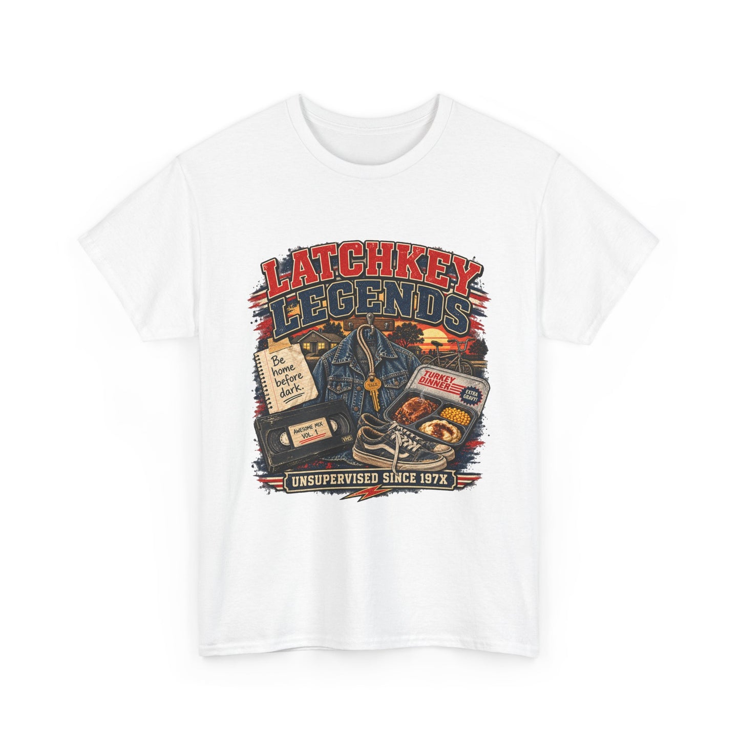 Latchkey Legends T‑Shirt – Vintage 'Unsupervised Since 19??' Retro Kids of the 80s Tee