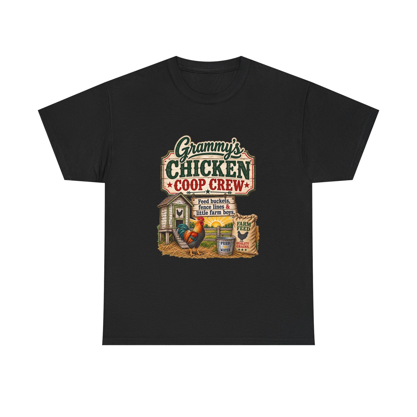 Grammy's Chicken Coop Crew T-Shirt — Vintage Farmhouse Gift for Grandma
