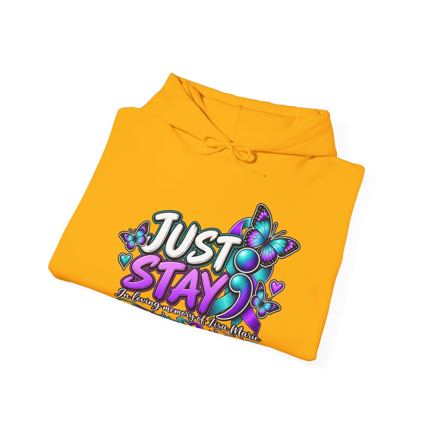 Inspirational Hoodie — "Just Stay" & "Your Story Isn't Over" Motivational Pullover