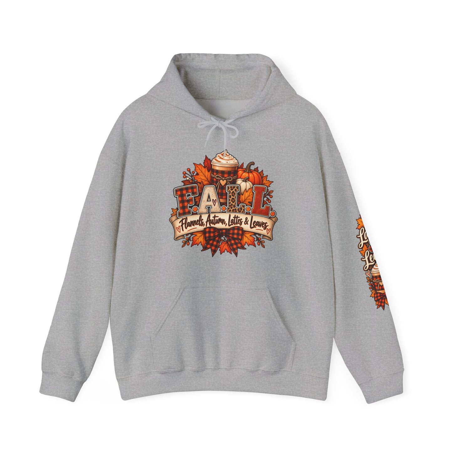 Fall Cozy Hoodie — "Stay Cozy" Autumn Leaves & Pumpkin Spice Sweatshirt