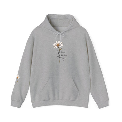 Daisy Comfort Hoodie — 'don't be the same be better' Minimal Floral Pullover