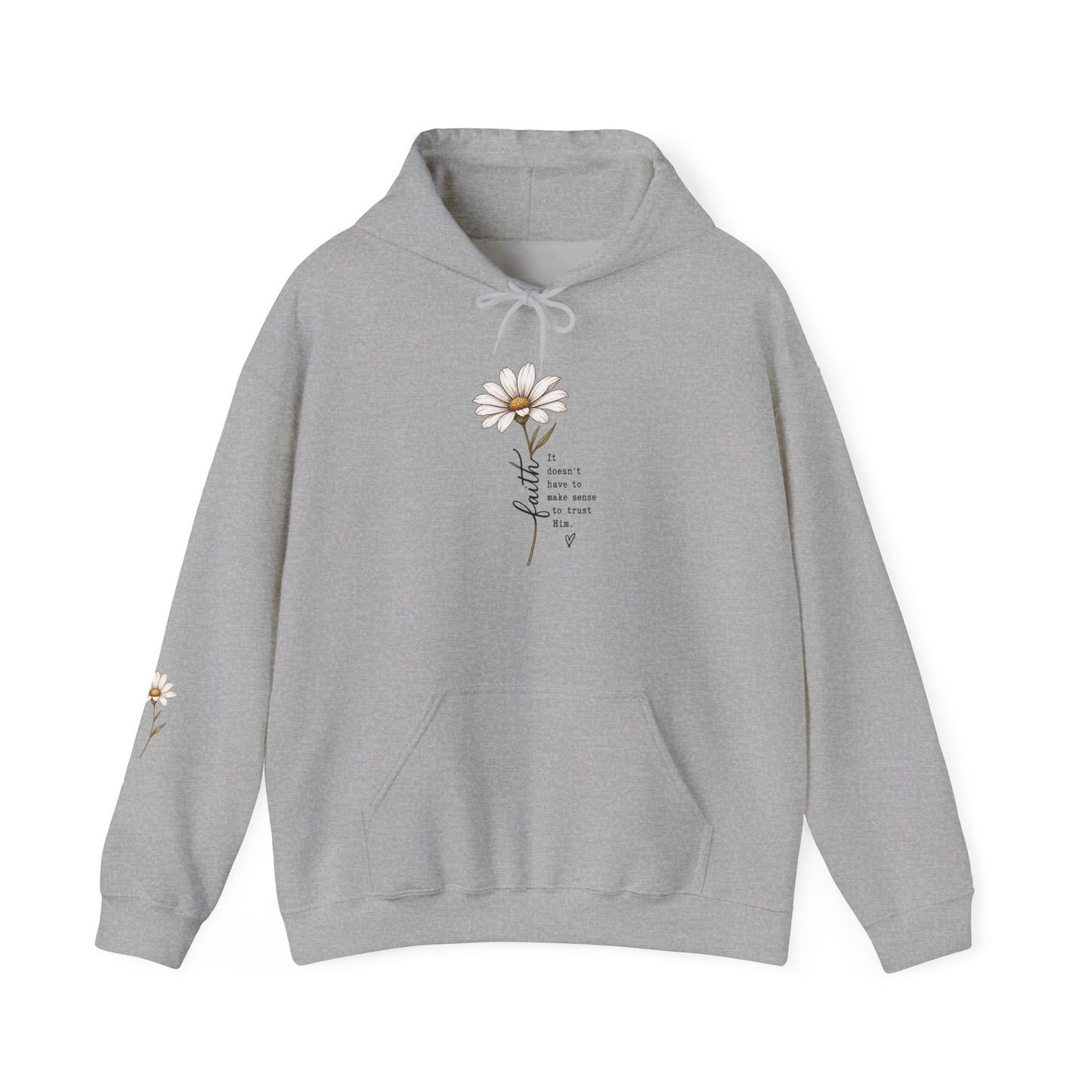 Daisy Comfort Hoodie — 'don't be the same be better' Minimal Floral Pullover