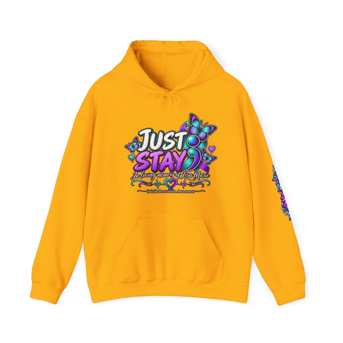 Inspirational Hoodie — "Just Stay" & "Your Story Isn't Over" Motivational Pullover