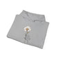 Daisy Comfort Hoodie — 'don't be the same be better' Minimal Floral Pullover