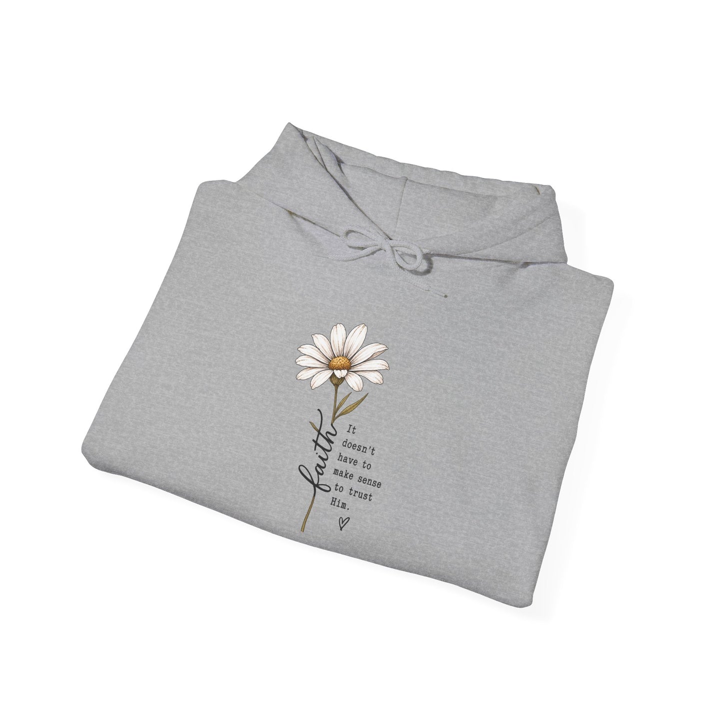 Daisy Comfort Hoodie — 'don't be the same be better' Minimal Floral Pullover