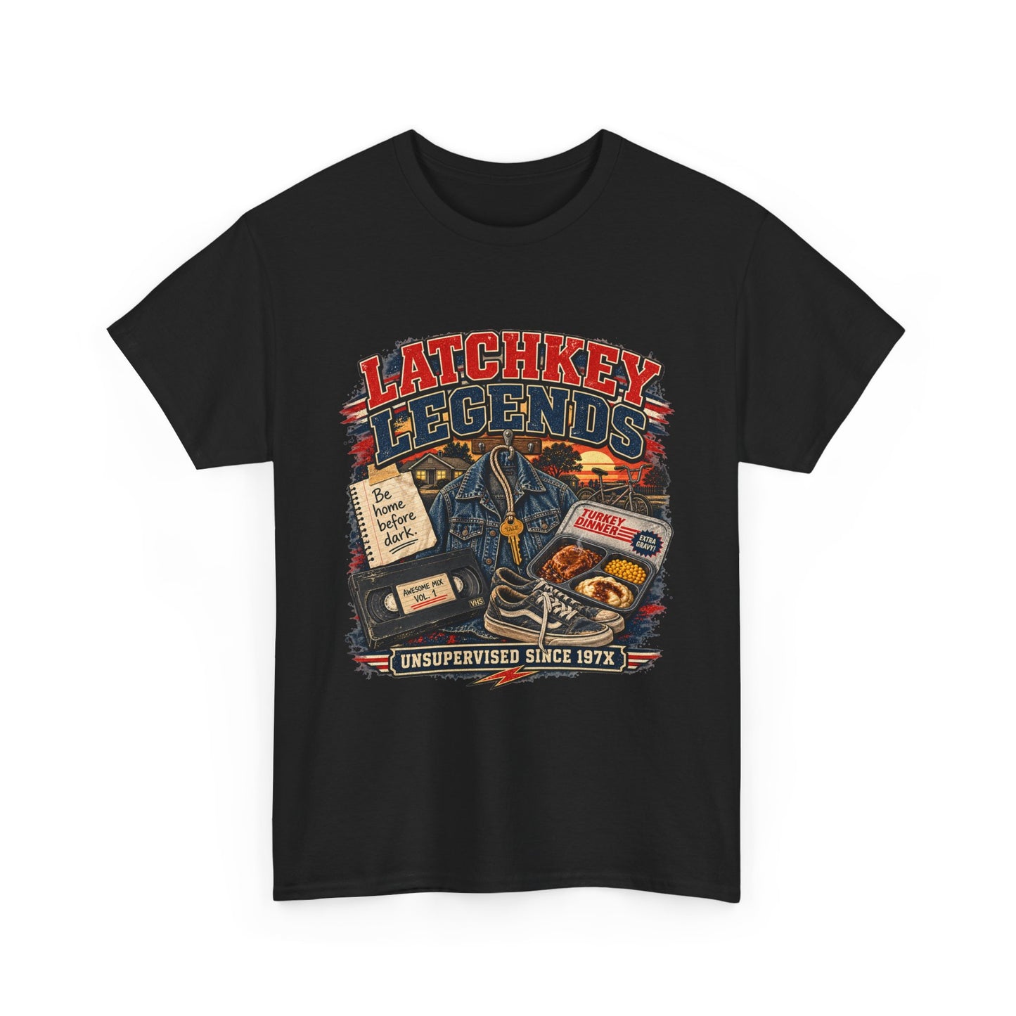 Latchkey Legends T‑Shirt – Vintage 'Unsupervised Since 19??' Retro Kids of the 80s Tee