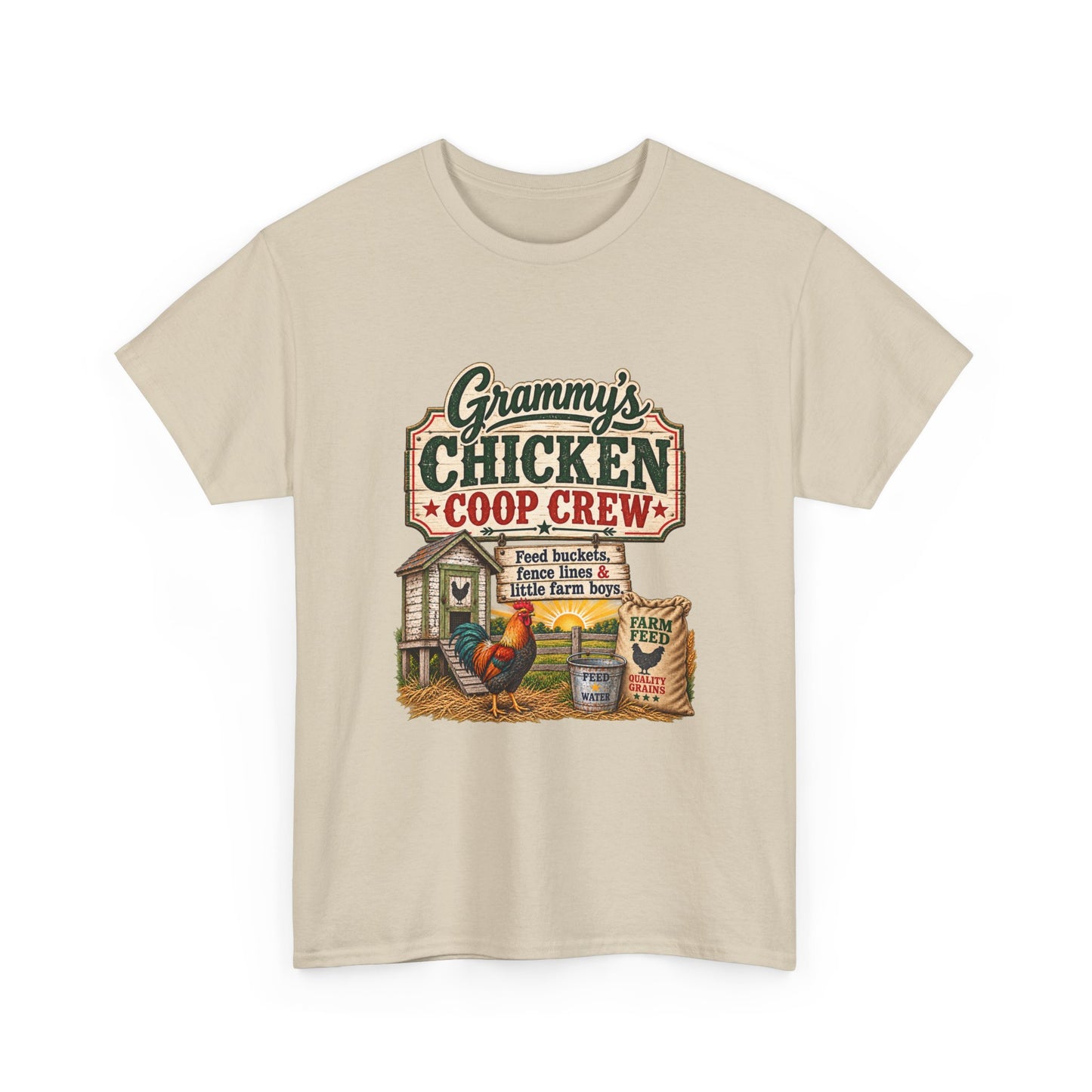 Grammy's Chicken Coop Crew T-Shirt — Vintage Farmhouse Gift for Grandma