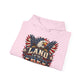 Patriotic 'Land of the Free' Eagle Hoodie – American Flag Veteran Tribute
