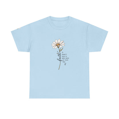 Daisy Illustration Tee – "It's Okay to Have a Little More Time" Inspirational Floral T‑Shirt