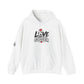 Soccer Love Hoodie – 'Love Soccer' Heart & Ball Graphic Hooded Sweatshirt