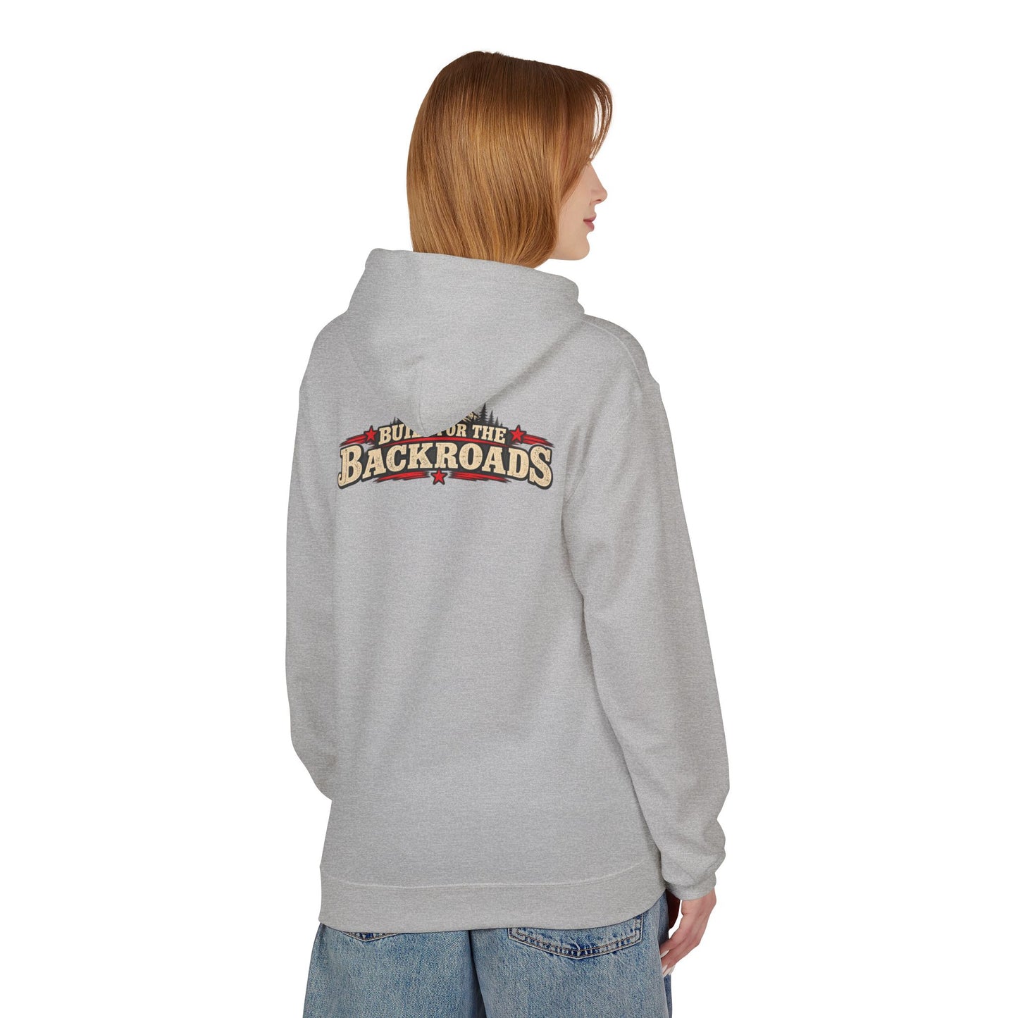 Hoodie — 'Built on the Backroads' Jimmy Riggs Vintage Truck Graphic