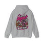 Racer Girl Motorcycle Hoodie — "Real Girls Let 'Er Eat" / "A Little Roost Never Hurt"