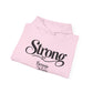 Strong Because of Jesus Hoodie - Christian Faith Inspirational Pullover