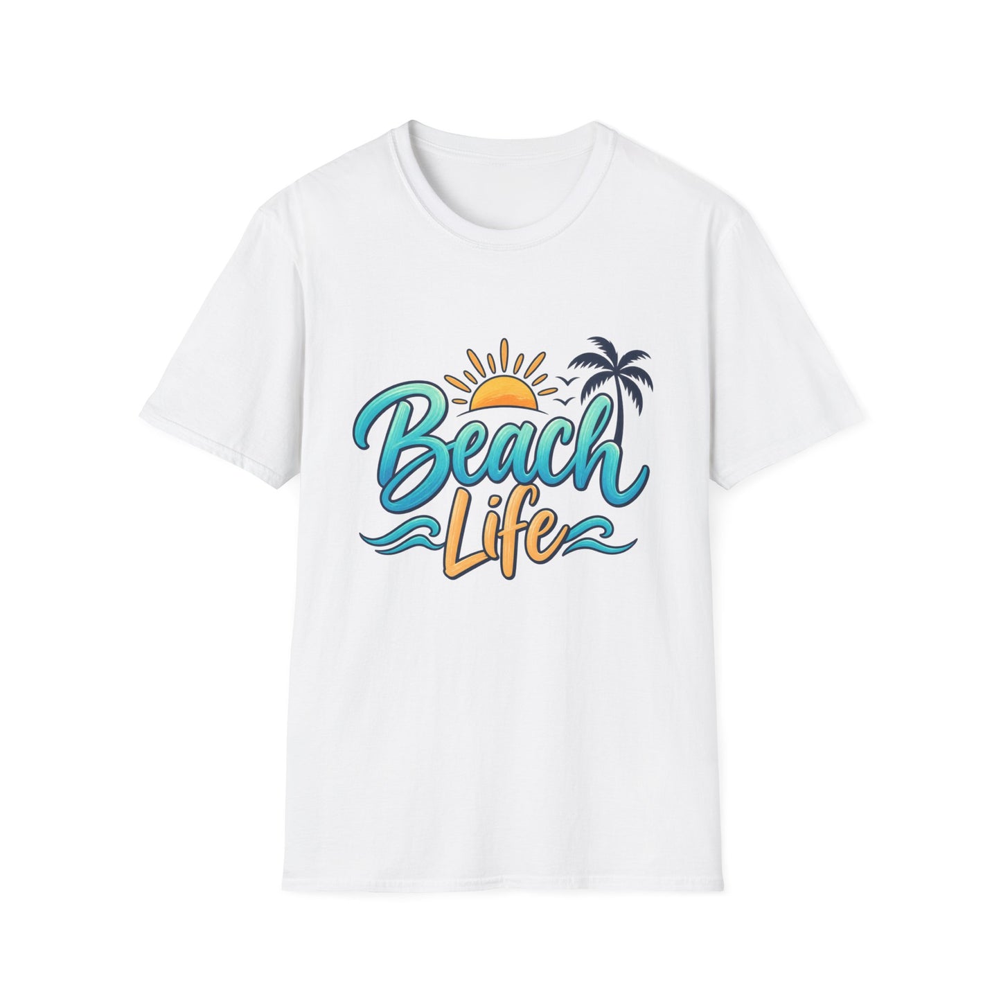 Beach Life T‑Shirt — Retro Sun & Palm Vacation Tee