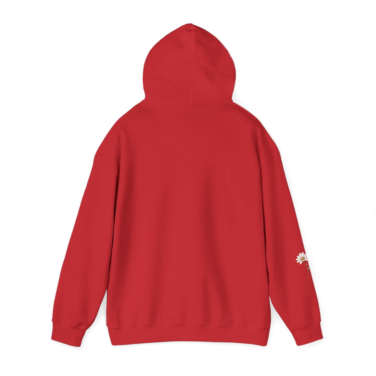 Daisy Comfort Hoodie — 'don't be the same be better' Minimal Floral Pullover