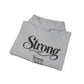 Strong Because of Jesus Hoodie - Christian Faith Inspirational Pullover