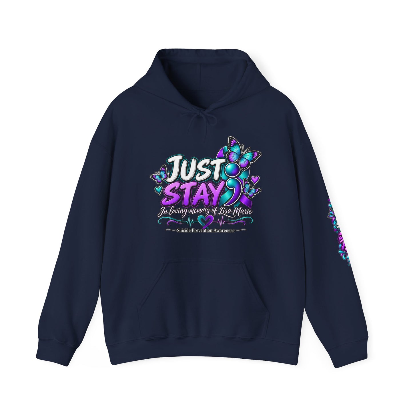 Inspirational Hoodie — "Just Stay" & "Your Story Isn't Over" Motivational Pullover