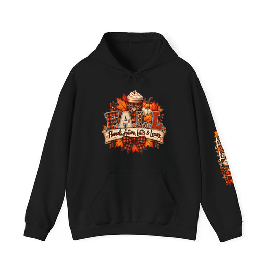 Fall Cozy Hoodie — "Stay Cozy" Autumn Leaves & Pumpkin Spice Sweatshirt