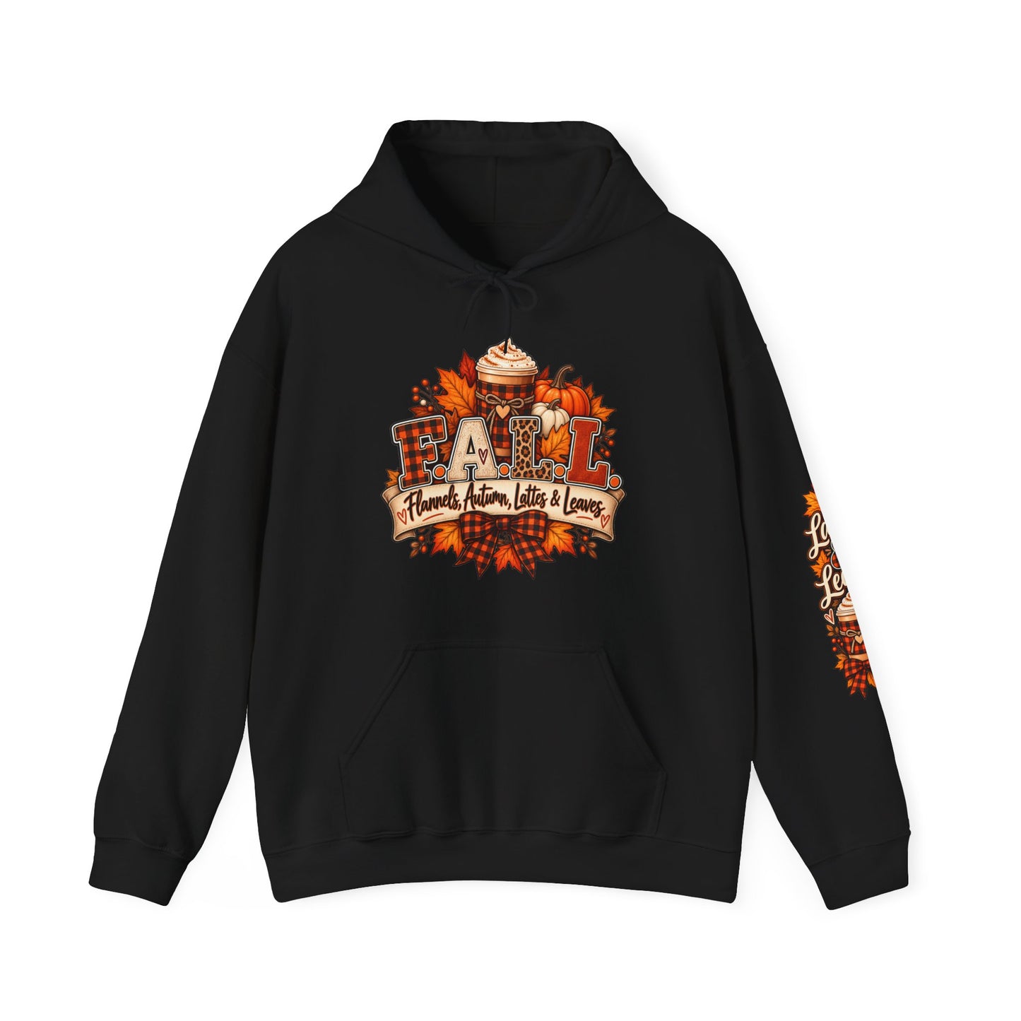 Fall Cozy Hoodie — "Stay Cozy" Autumn Leaves & Pumpkin Spice Sweatshirt